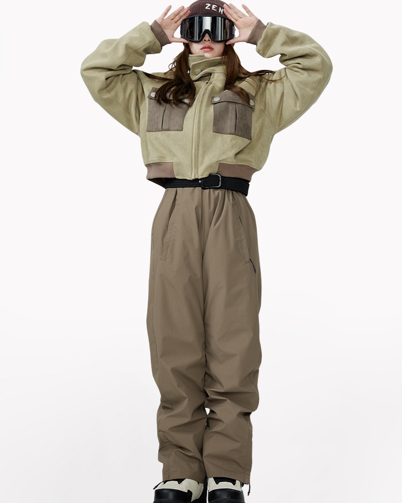 Ski Wear Short Pilot Jacket&Bibs Snow Suit - Unisex (Sold Separately)