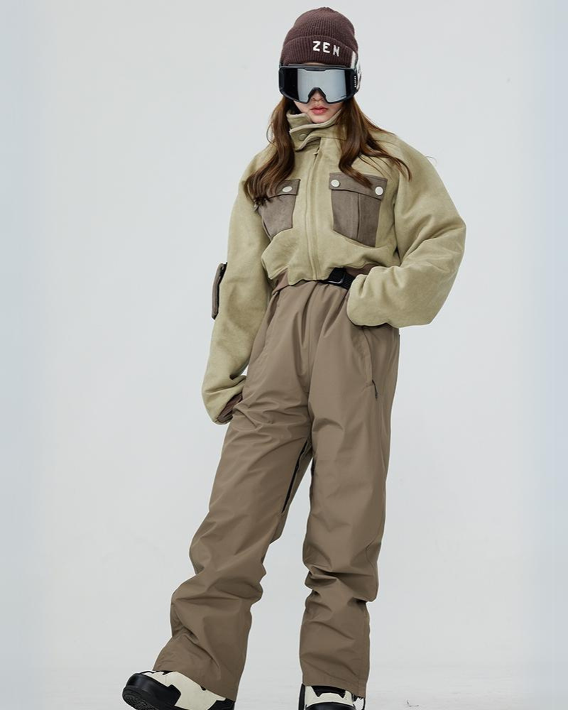 Ski Wear Short Pilot Jacket&Bibs Snow Suit - Unisex (Sold Separately)