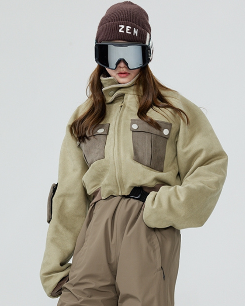 Ski Wear Short Pilot Jacket&Bibs Snow Suit - Unisex (Sold Separately)