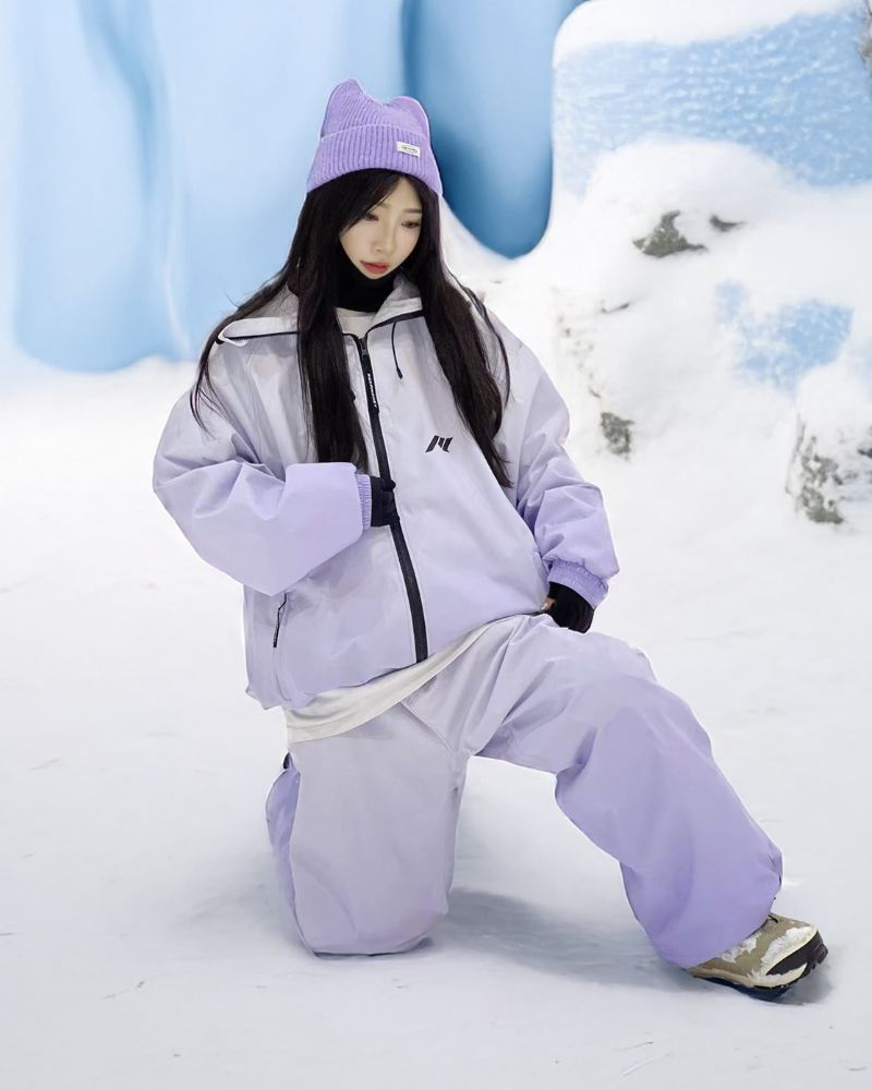 Ski Wear Icecream Gradient Color Snow Suit -Unisex