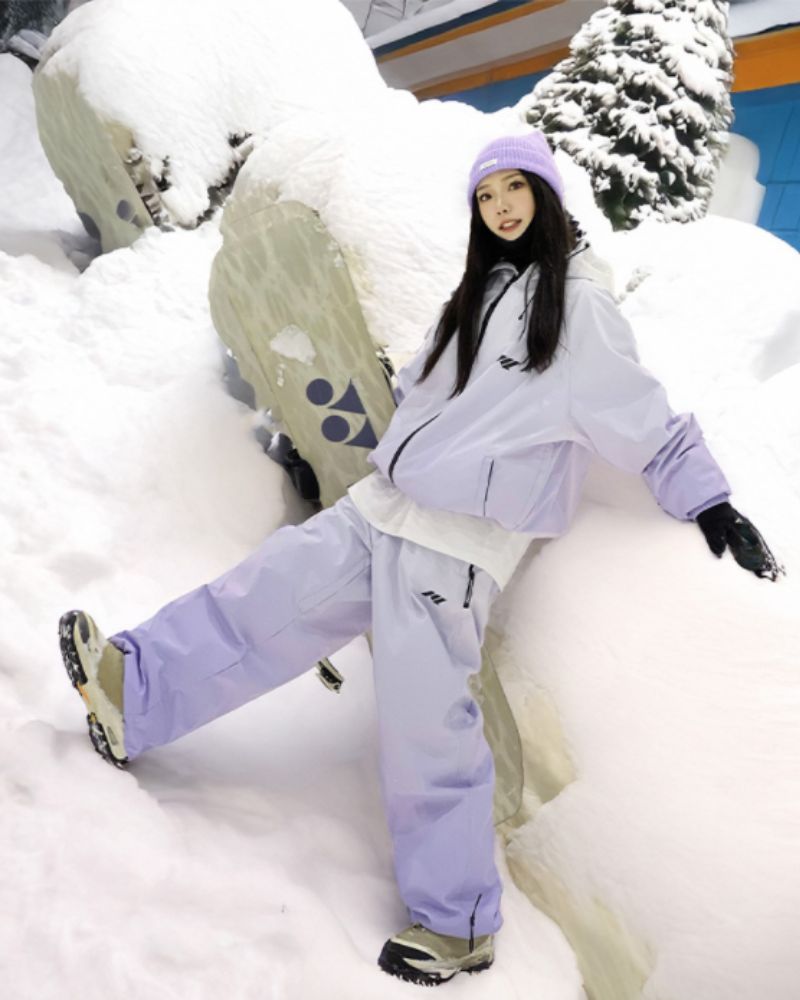 Ski Wear Icecream Gradient Color Snow Suit -Unisex