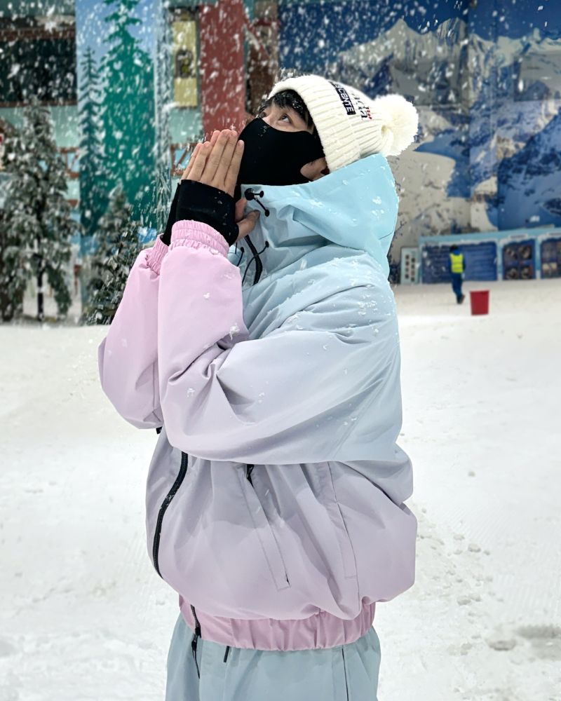 Ski Wear Icecream Gradient Color Snow Suit -Unisex
