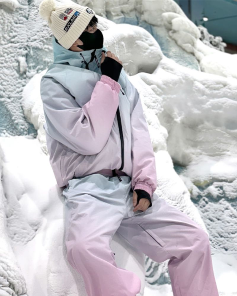 Ski Wear Icecream Gradient Color Snow Suit -Unisex