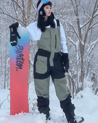 Ski Wear Snowboard Gear Cargo Ski Bibs -Unisex