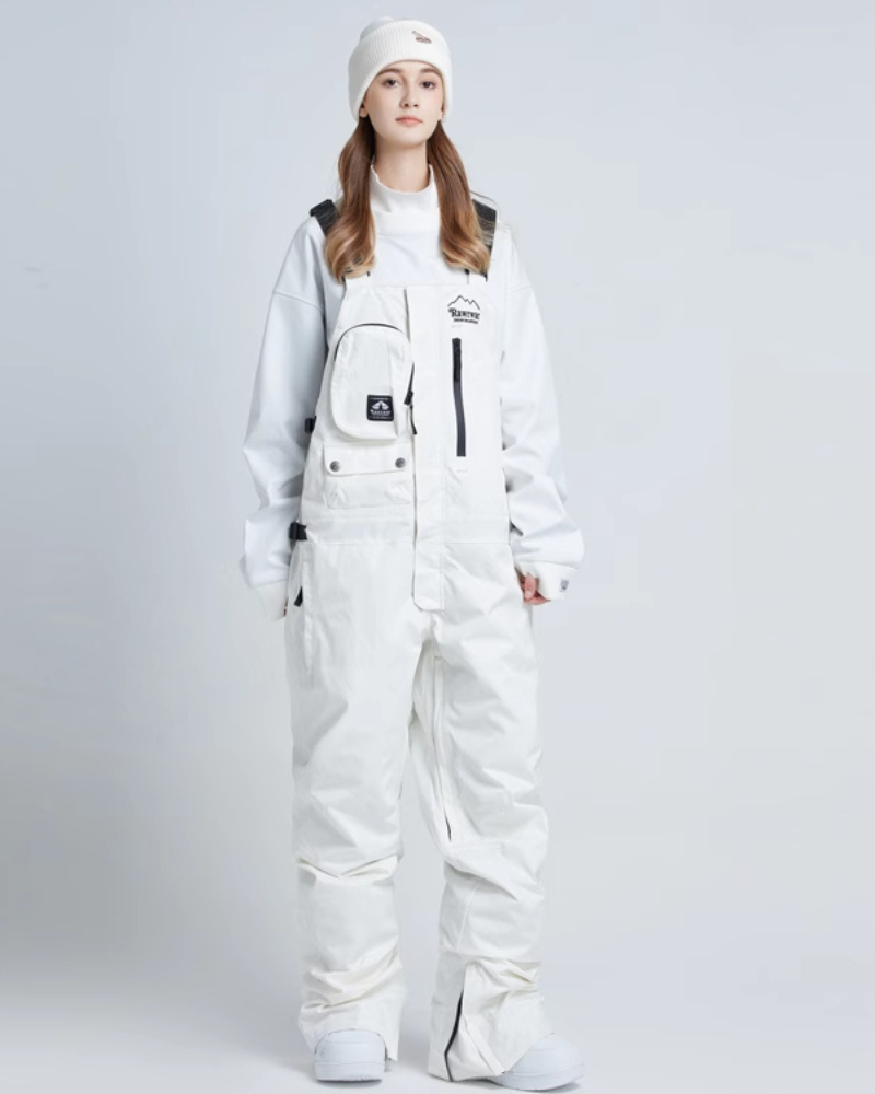 Ski Wear Snowboard Gear Cargo Ski Bibs -Unisex