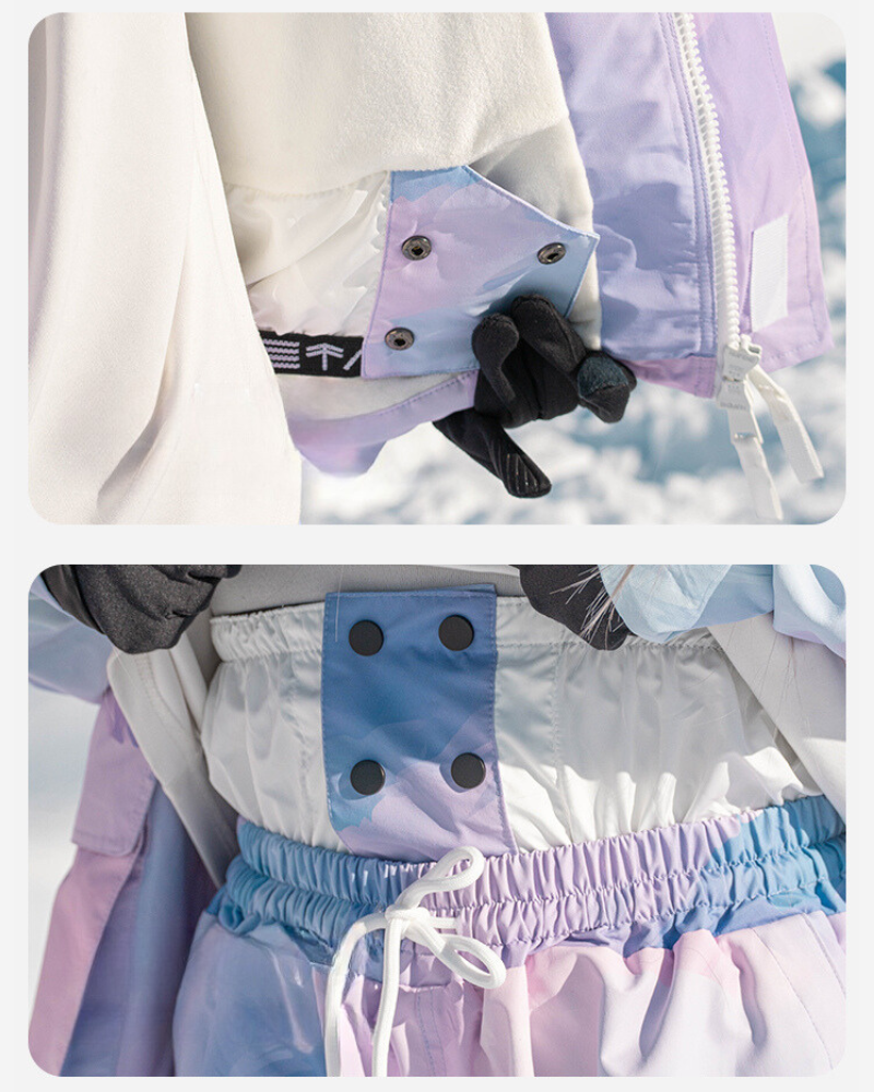 Ski Wear Pink&Purple Snow Jacket&Pants Suit -Women's (Single Unit Available)