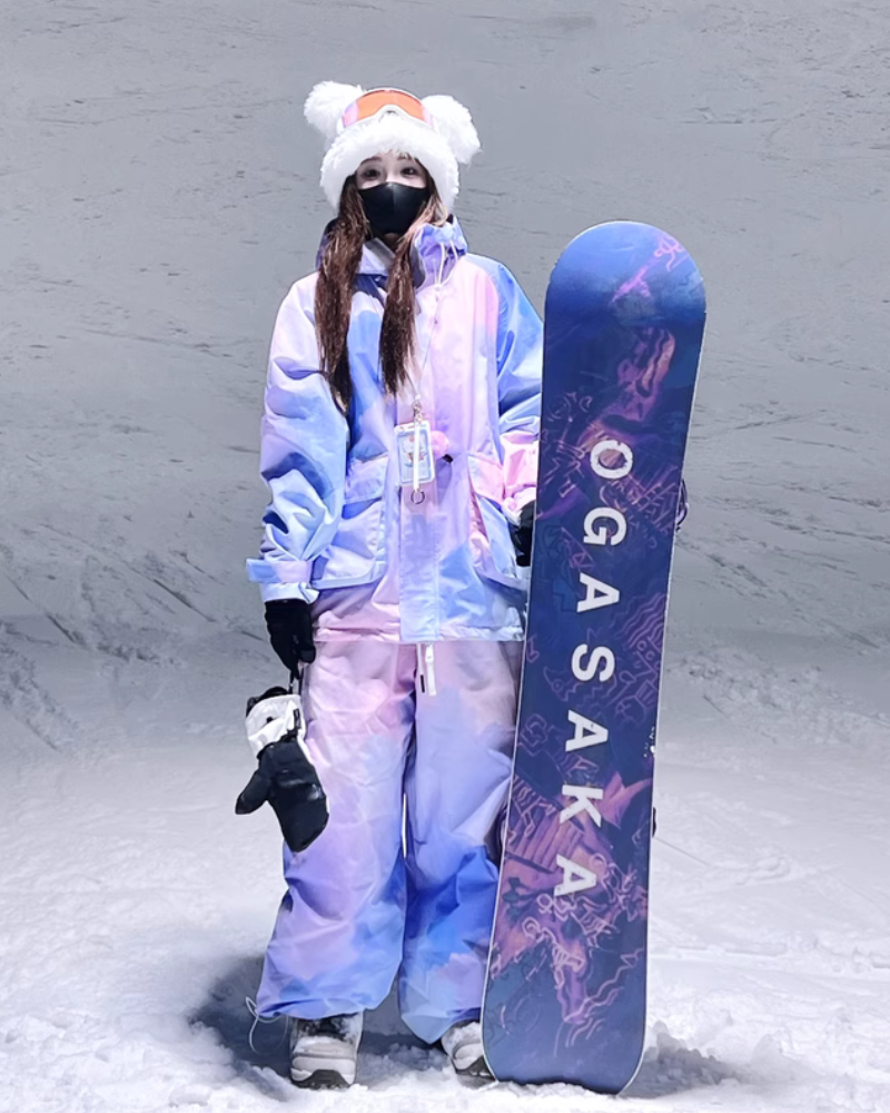 Ski Wear Pink&Purple Snow Jacket&Pants Suit -Women's (Single Unit Available)