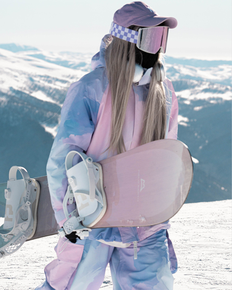 Ski Wear Pink&Purple Snow Jacket&Pants Suit -Women's (Single Unit Available)