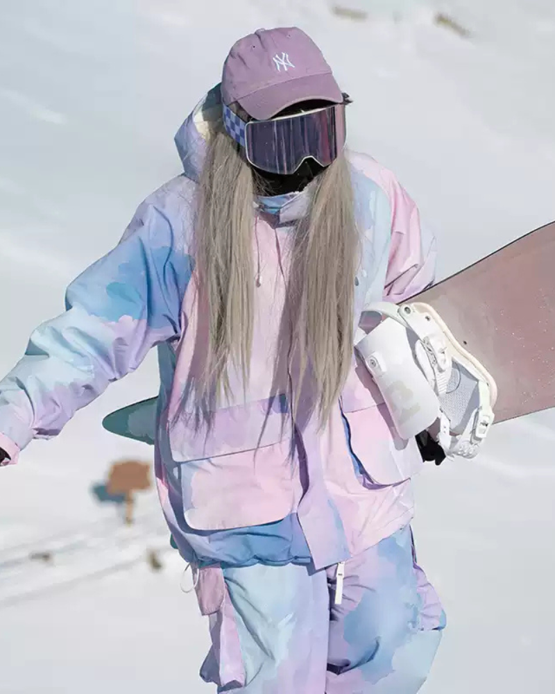 Ski Wear Pink&Purple Snow Jacket&Pants Suit -Women's (Single Unit Available)