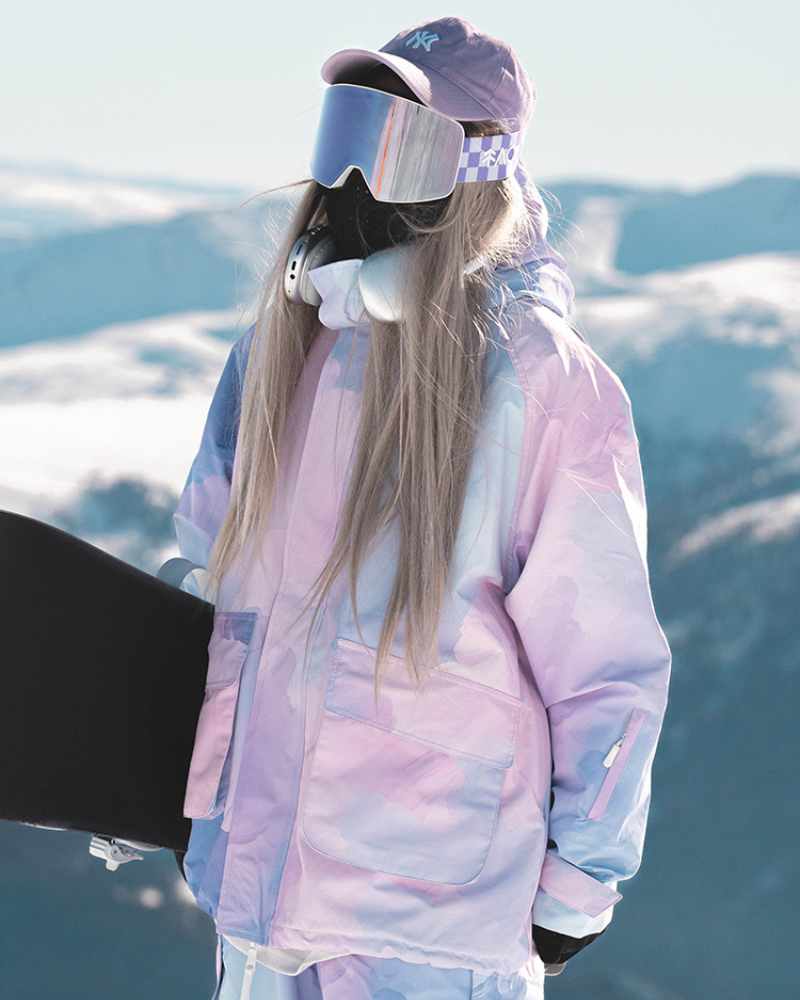 Ski Wear Pink&Purple Snow Jacket&Pants Suit -Women's (Single Unit Available)