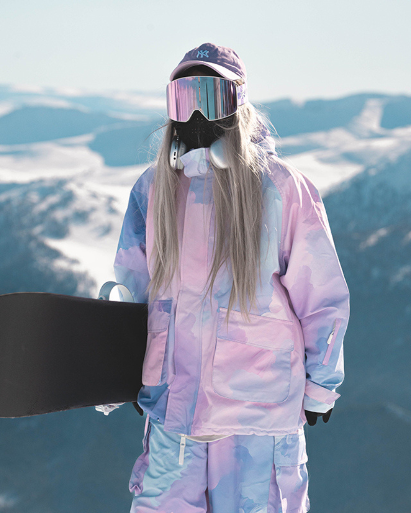 Ski Wear Pink&Purple Snow Jacket&Pants Suit -Women's (Single Unit Available)