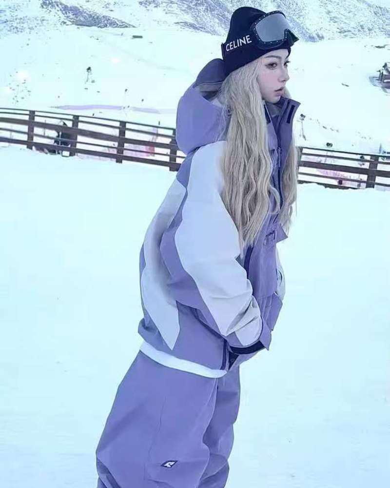 Ski Wear Snowboard 3L Purple Snow Jacket&Pants Suit - Unisex (Single Unit Available)