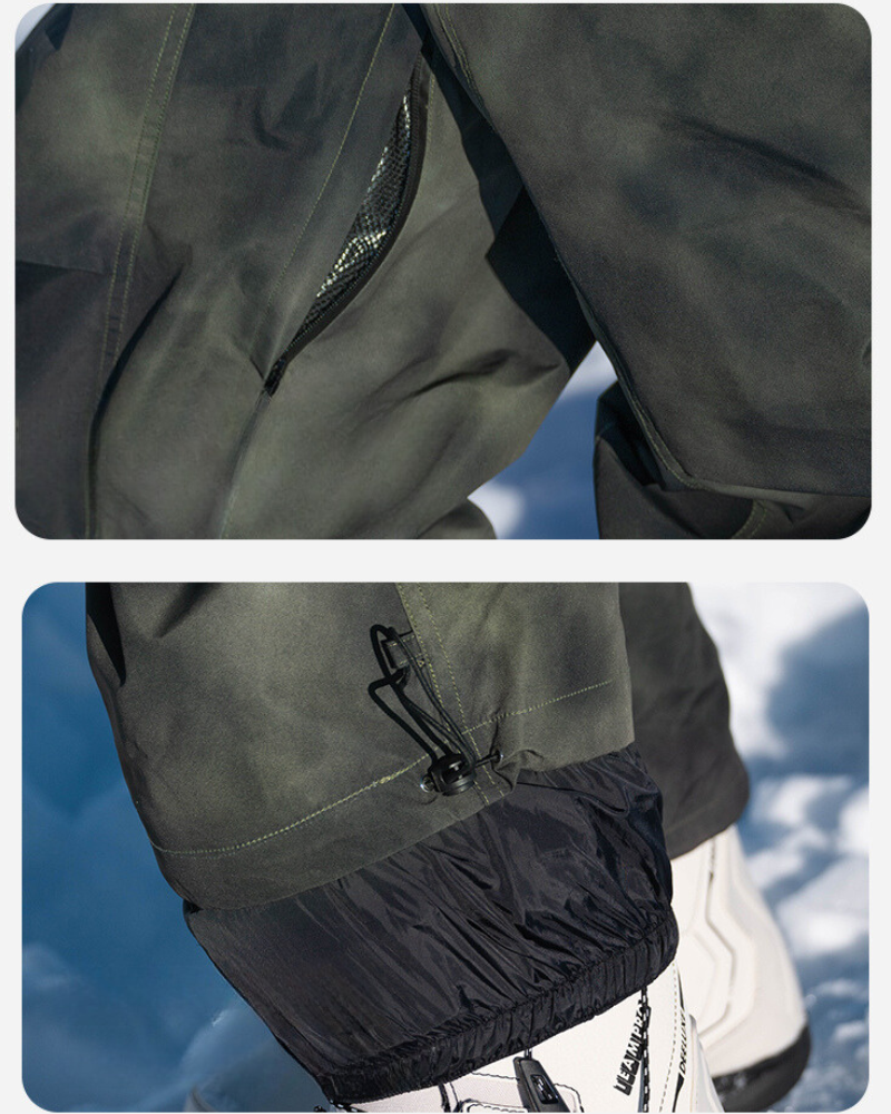 Ski Wear Snowboard Camo Oversize Snow Pants -Men's