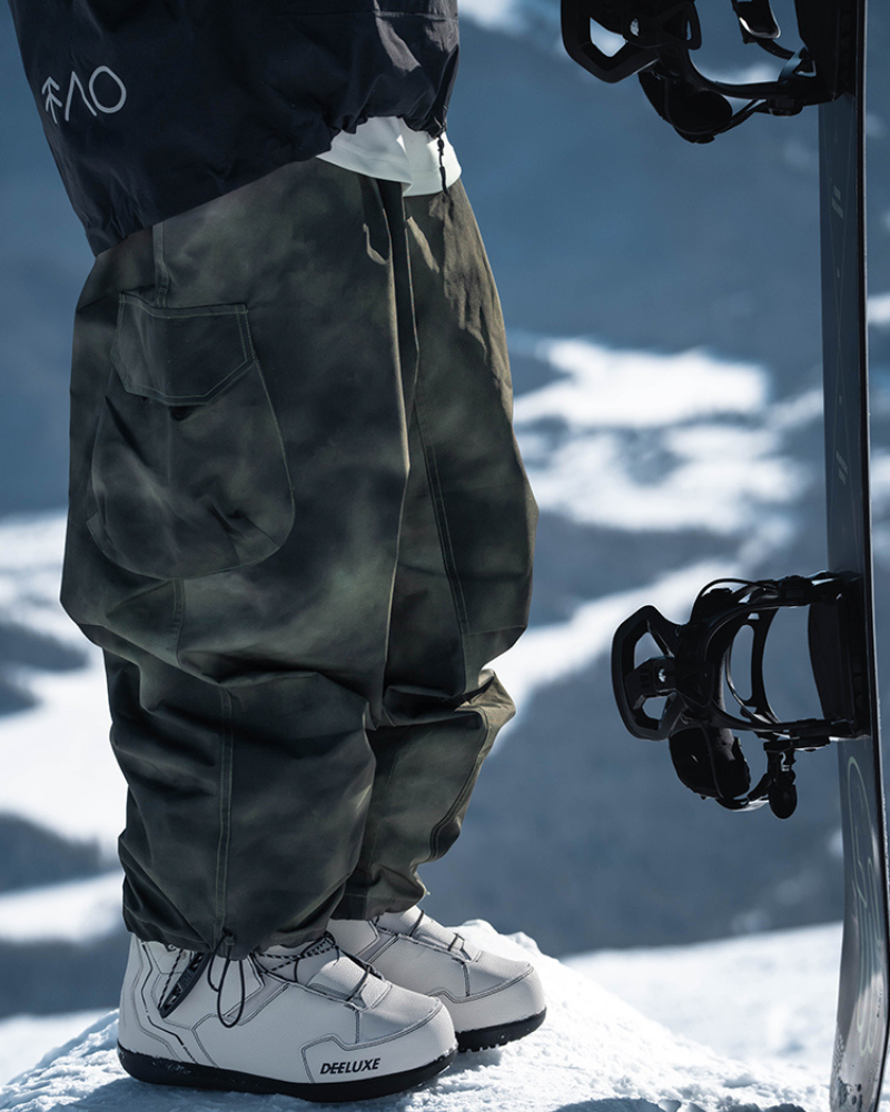 Ski Wear Snowboard Camo Oversize Snow Pants -Men's