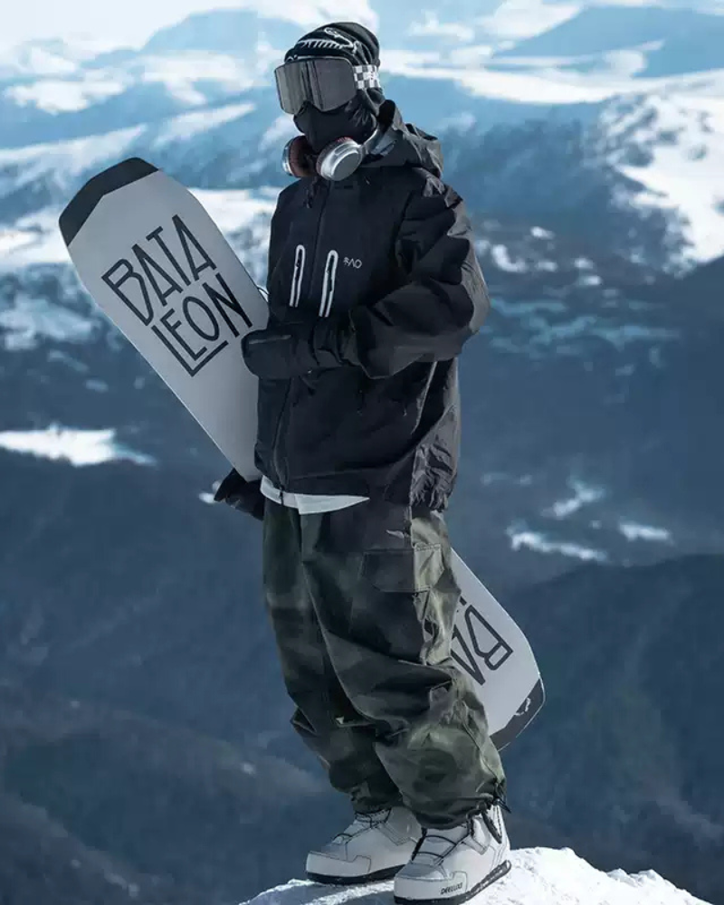 Ski Wear Snowboard Camo Oversize Snow Pants -Men's