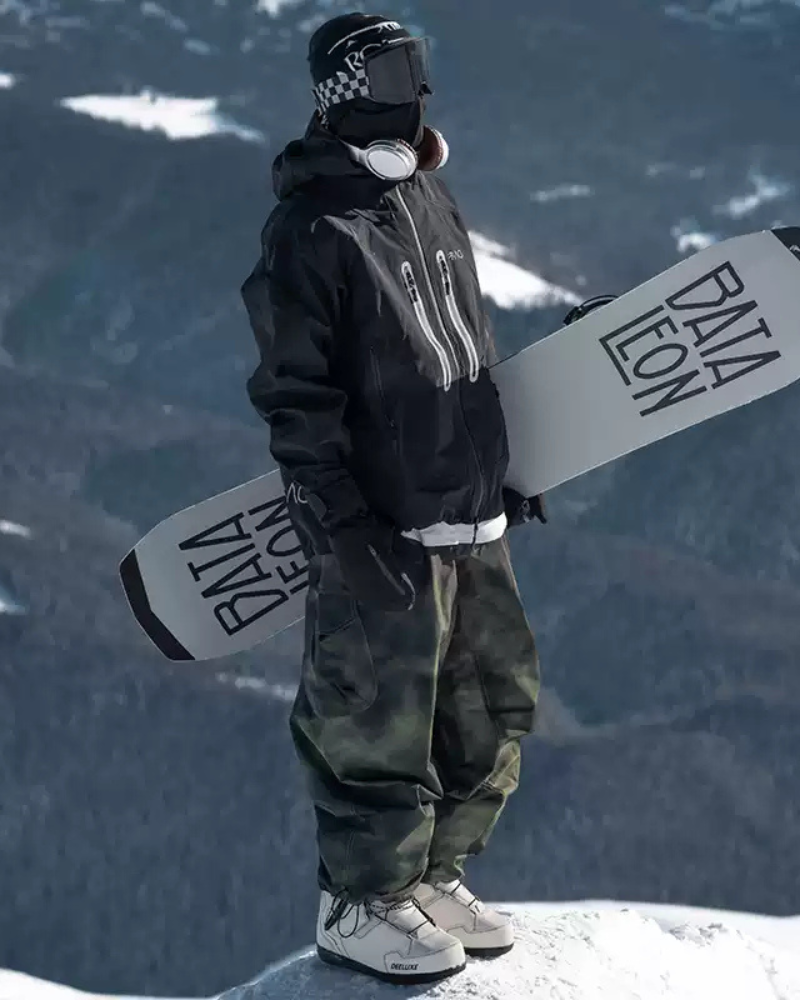 Ski Wear Snowboard Camo Oversize Snow Pants -Men's
