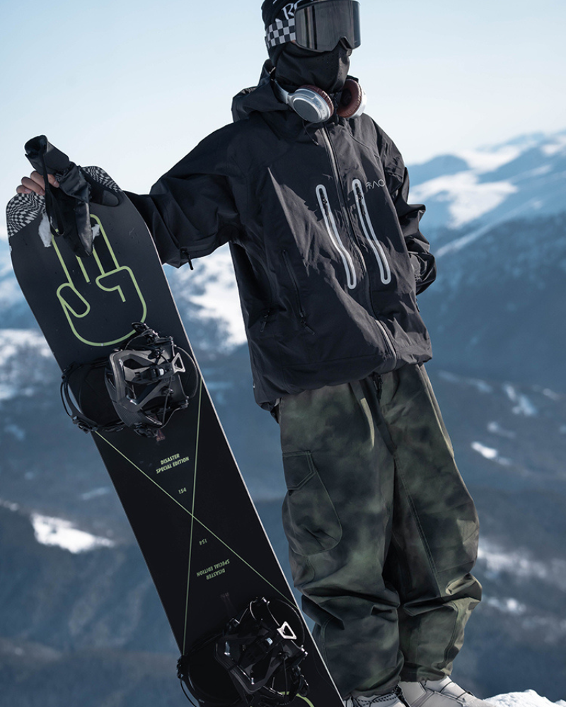 Ski Wear Snowboard Camo Oversize Snow Pants -Men's