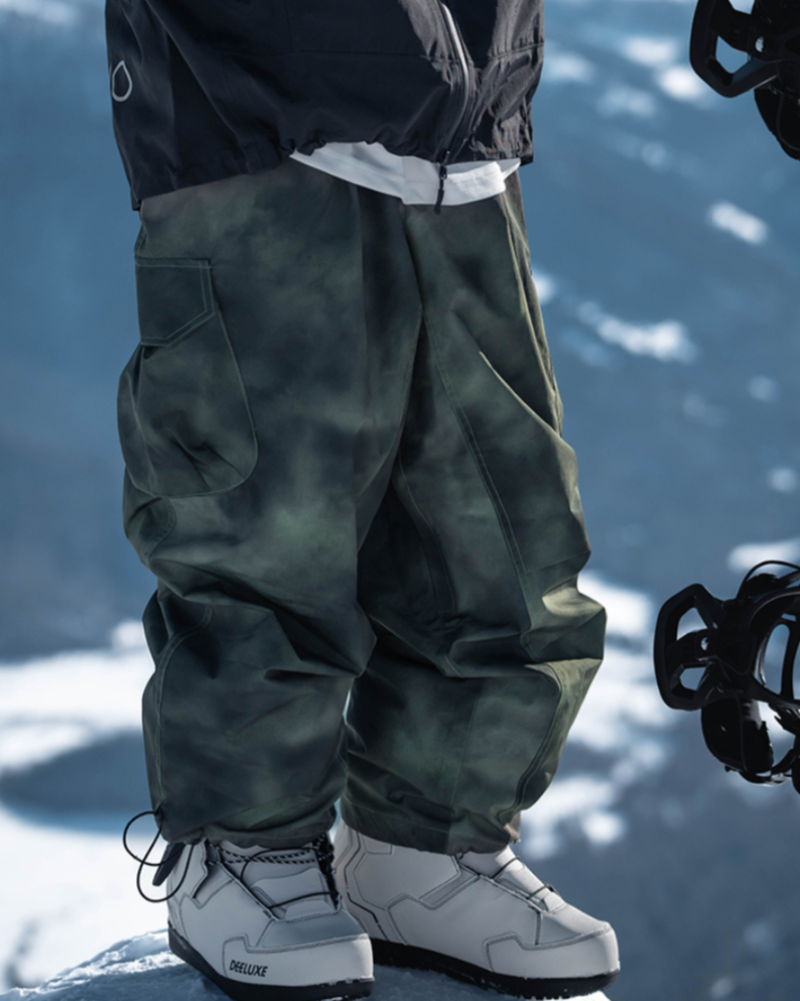 Ski Wear Snowboard Camo Oversize Snow Pants -Men's