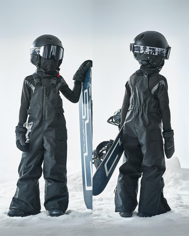 Ski Wear Color Block Waterproof Jacket&Bibs Kids Snow Suit (Single Unit Available)
