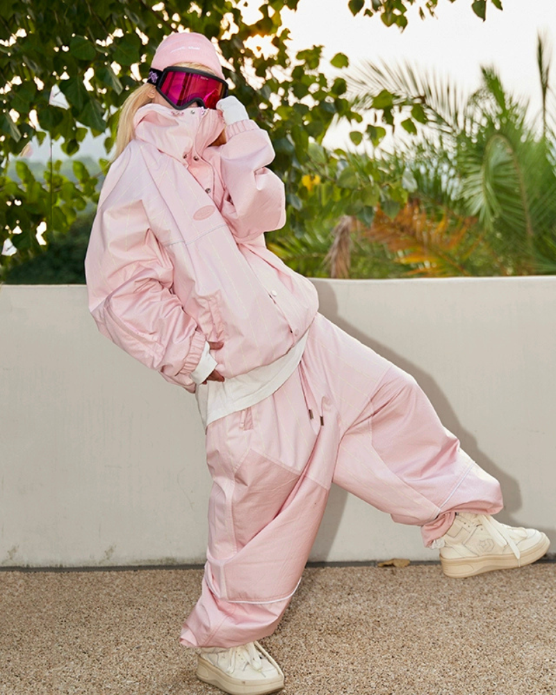 Ski Wear Snowboard Pink Snow Jacket&Pants Suit - Women's (Single Unit Available)