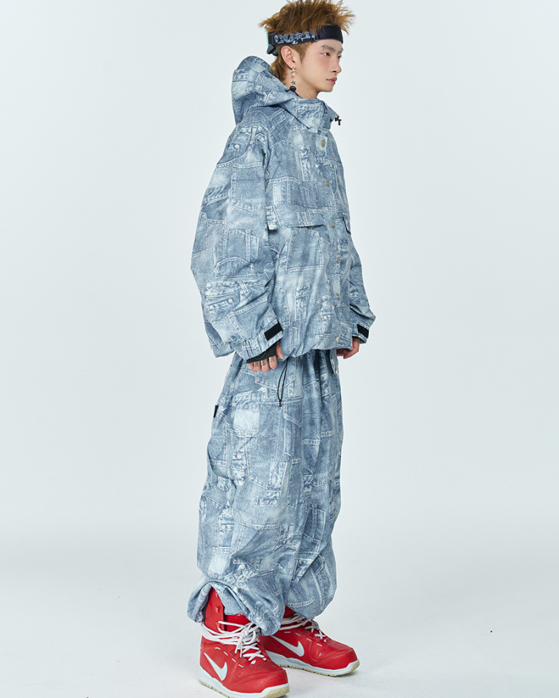 Ski Wear Thickened 3L Hooded Snowboard Suit -Men's (Single Unit Available)