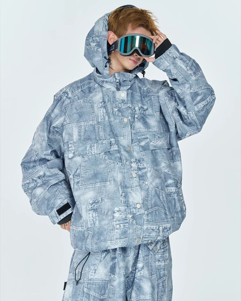 Ski Wear Thickened 3L Hooded Snowboard Suit -Men's (Single Unit Available)
