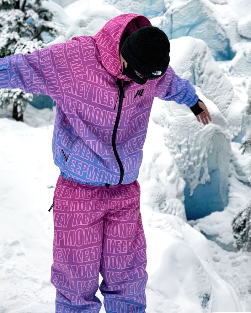 Ski Wear All Letters Thick Snow Suit -Unisex