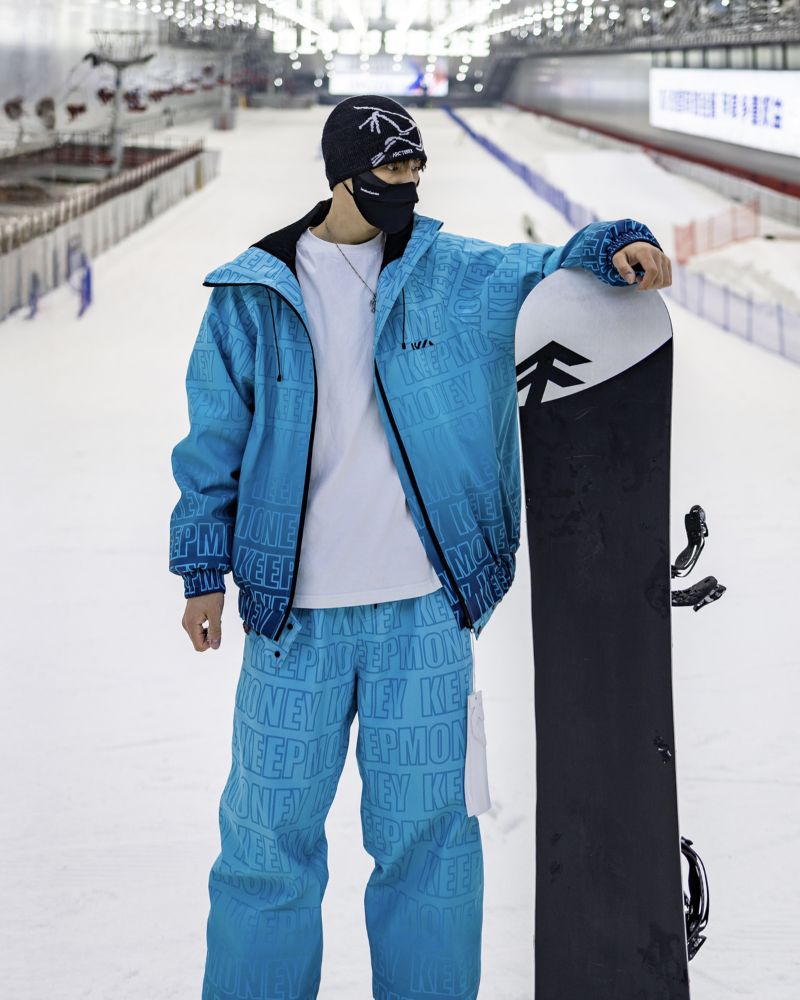 Ski Wear All Letters Thick Snow Suit -Unisex