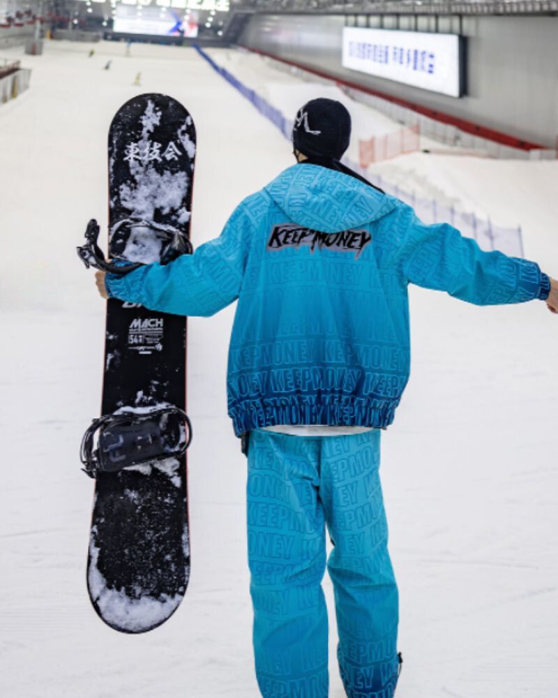 Ski Wear All Letters Thick Snow Suit -Unisex