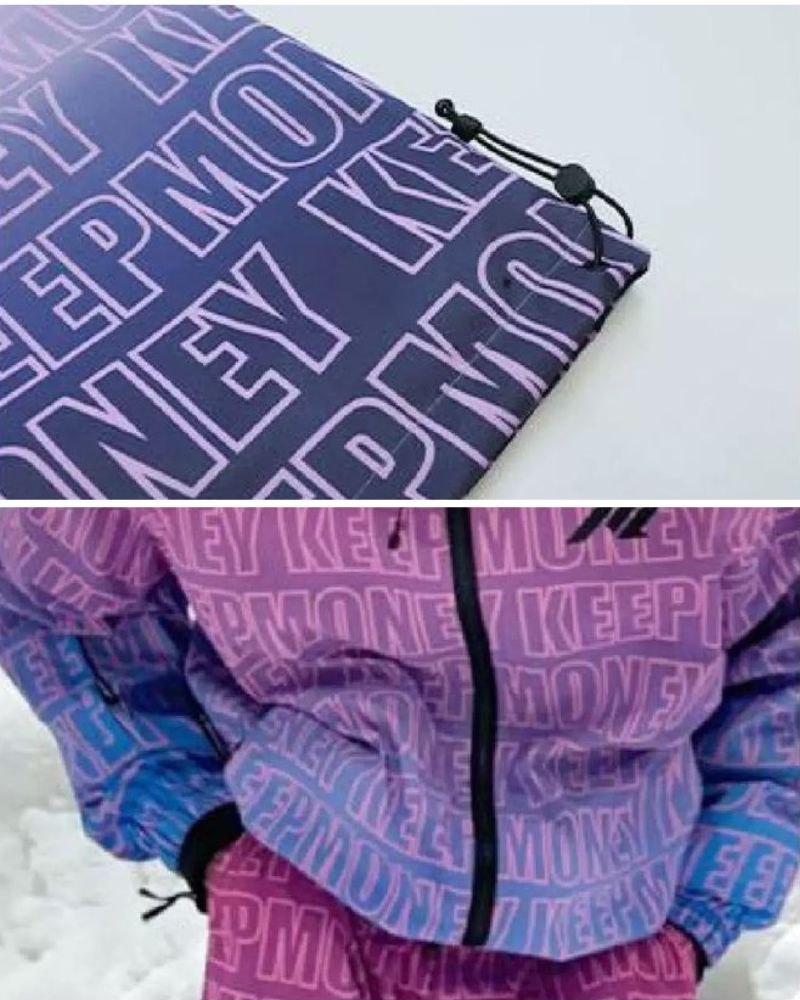 Ski Wear All Letters Thick Snow Suit -Unisex