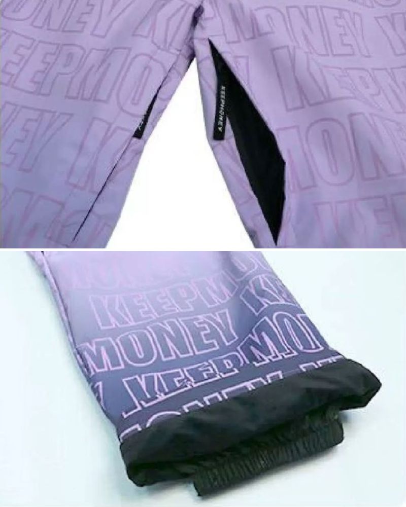 Ski Wear All Letters Thick Snow Suit -Unisex