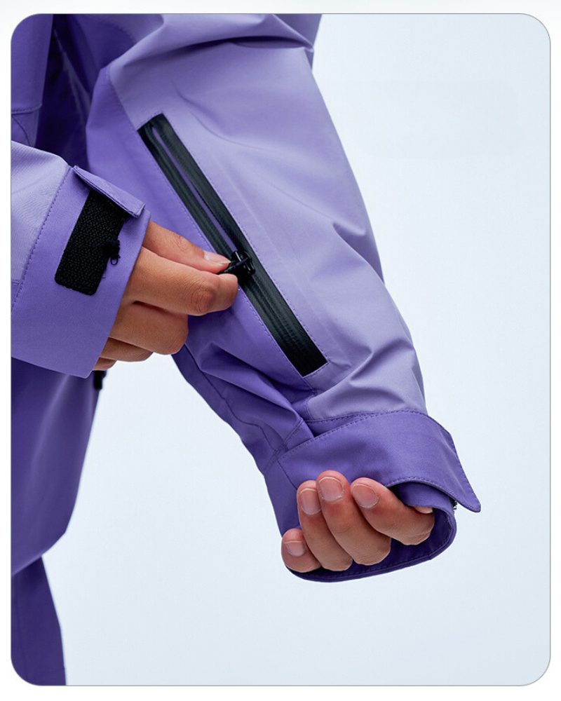 Ski Wear Color Block Snow Jacket&Pants Suit -Unisex