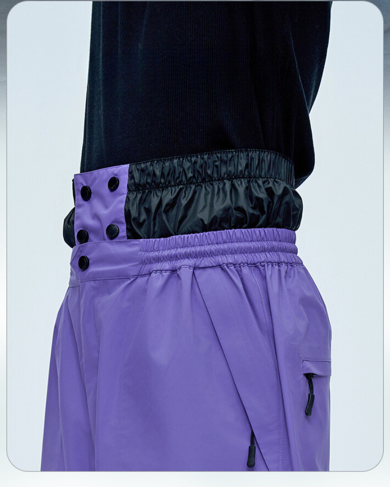 Ski Wear Color Block Snow Jacket&Pants Suit -Unisex