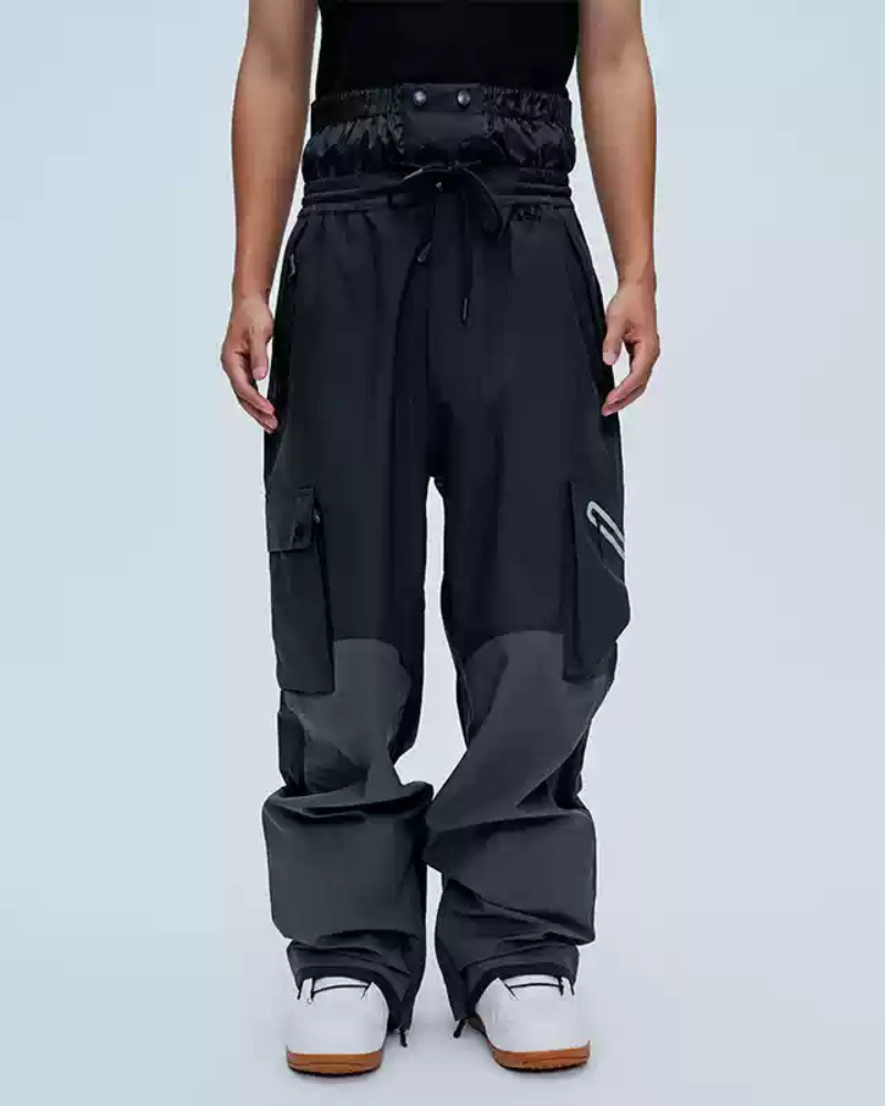 Ski Wear Color Block Snow Jacket&Pants Suit -Unisex