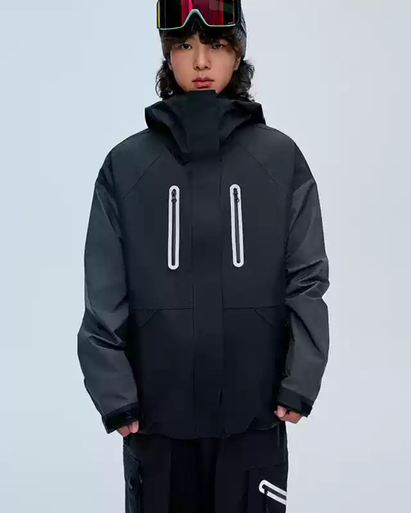 Ski Wear Color Block Snow Jacket&Pants Suit -Unisex