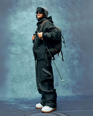 Ski Wear Color Block Snow Jacket&Pants Suit -Unisex