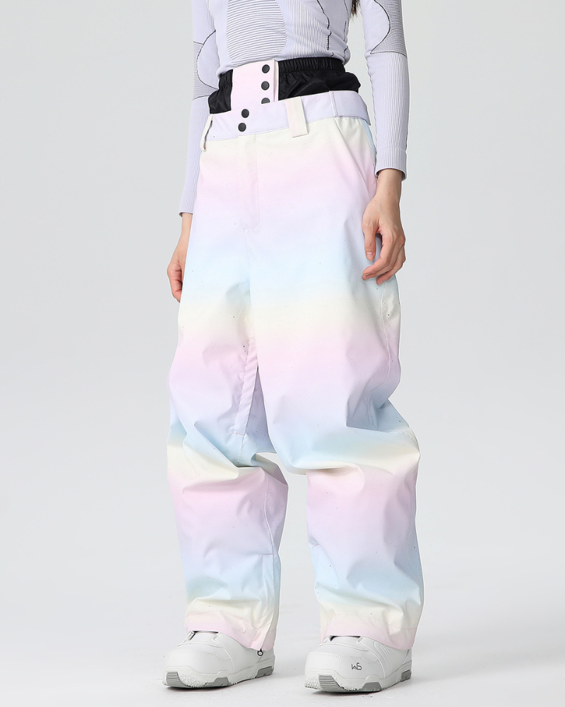 Ski Wear Rainbow Colors Snow Jacket&Pants Suit - Women's