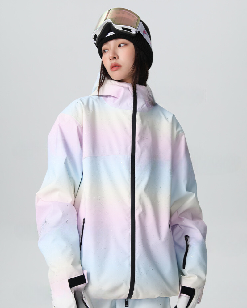 Ski Wear Rainbow Colors Snow Jacket&Pants Suit - Women's