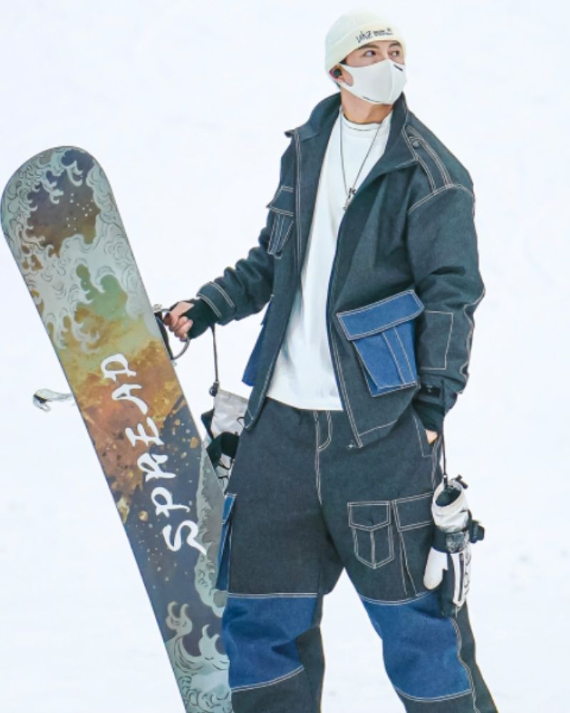 Ski Wear Windproof Jean Snow Jackets & Pants Suit -Unisex (Single Unit Available)