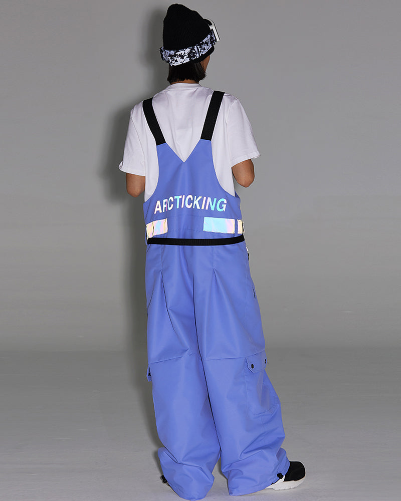 Ski Wear Waterproof Cargo Snow Jacket&Bibs Suit -Unisex