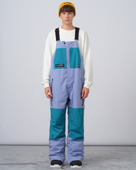 Ski Wear Snowboarding Color Block Ski Bibs -Unisex