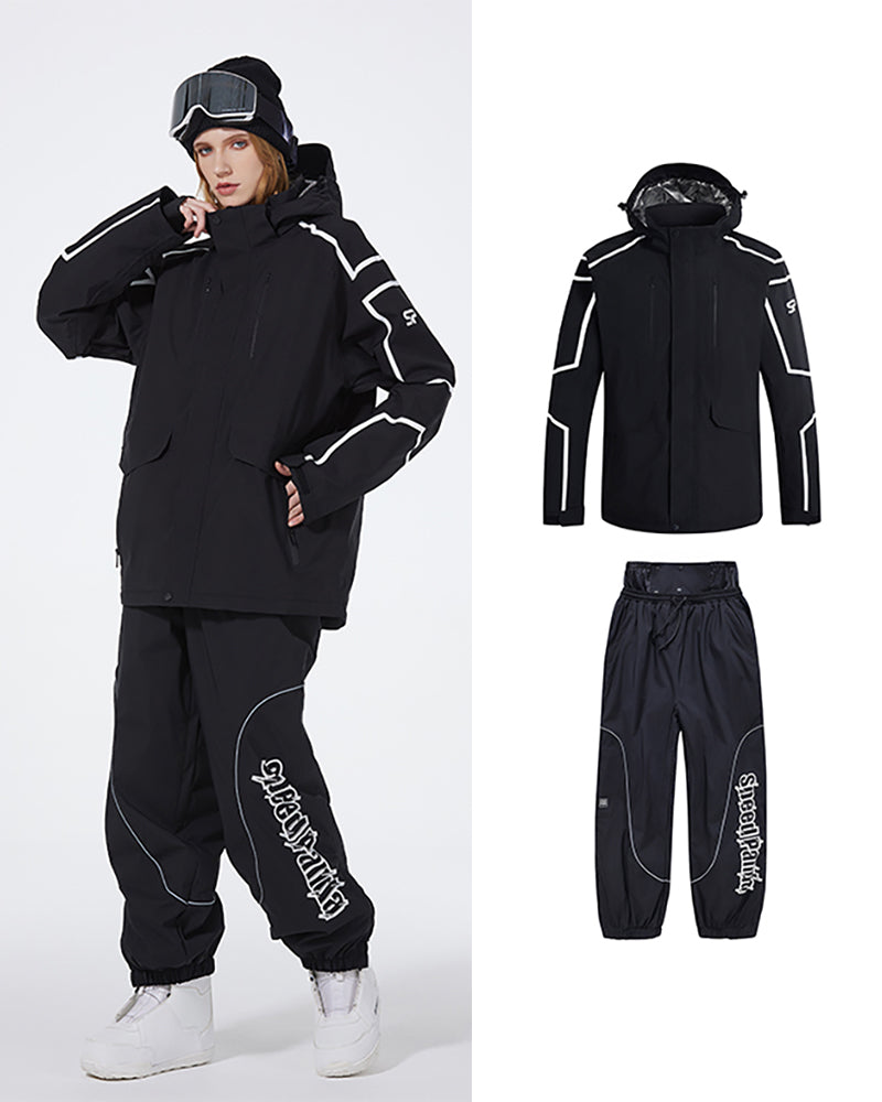 Ski Wear Insulate Snow Jacket&Pants Suit - Unisex (Single Unit Available)