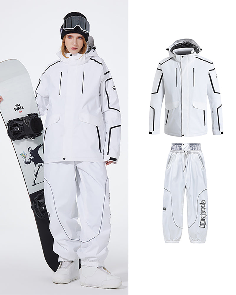 Ski Wear Insulate Snow Jacket&Pants Suit - Unisex (Single Unit Available)