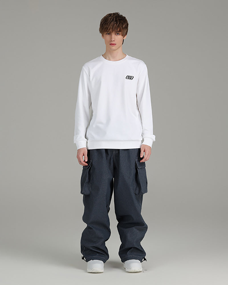 Ski Wear Snowboarding Denim Cargo Snow Pants -Unisex