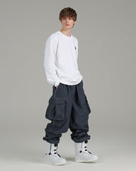 Ski Wear Snowboarding Denim Cargo Snow Pants -Unisex
