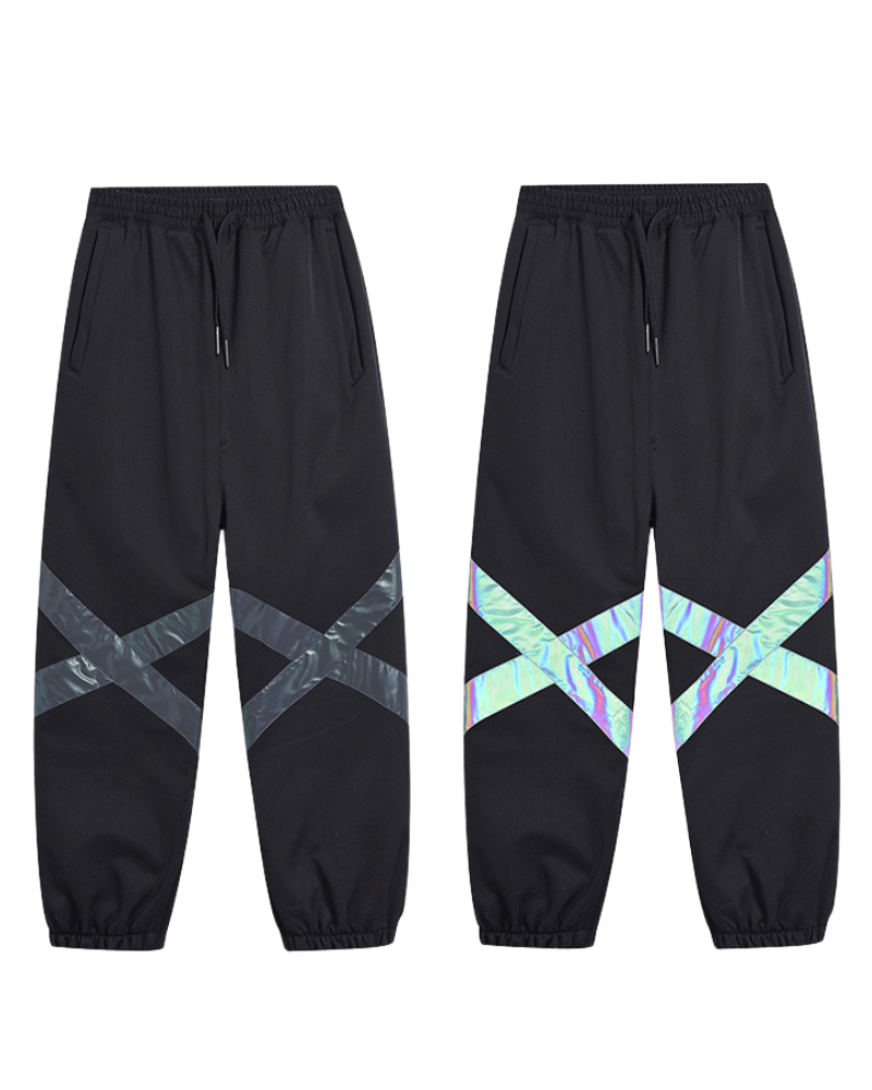 Ski Wear Neon Reflective Baggy Snow Pants -Unisex