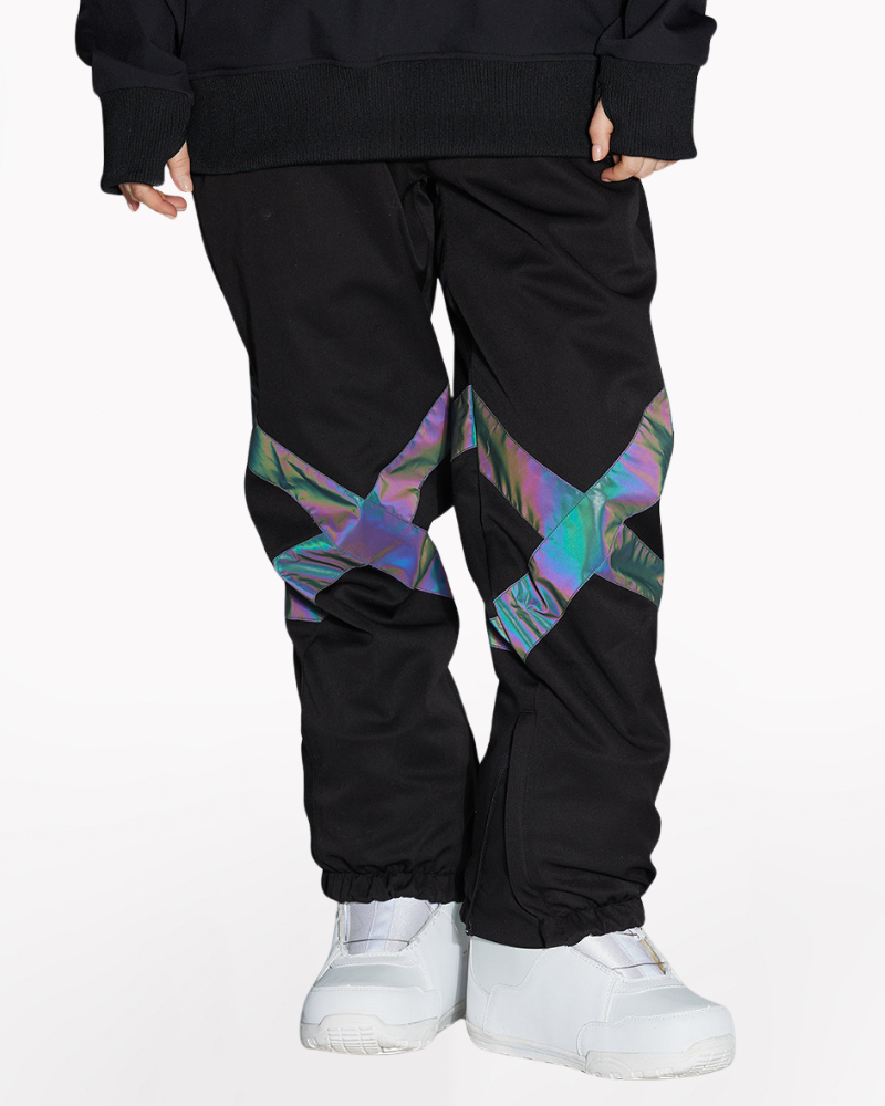 Ski Wear Neon Reflective Baggy Snow Pants -Unisex
