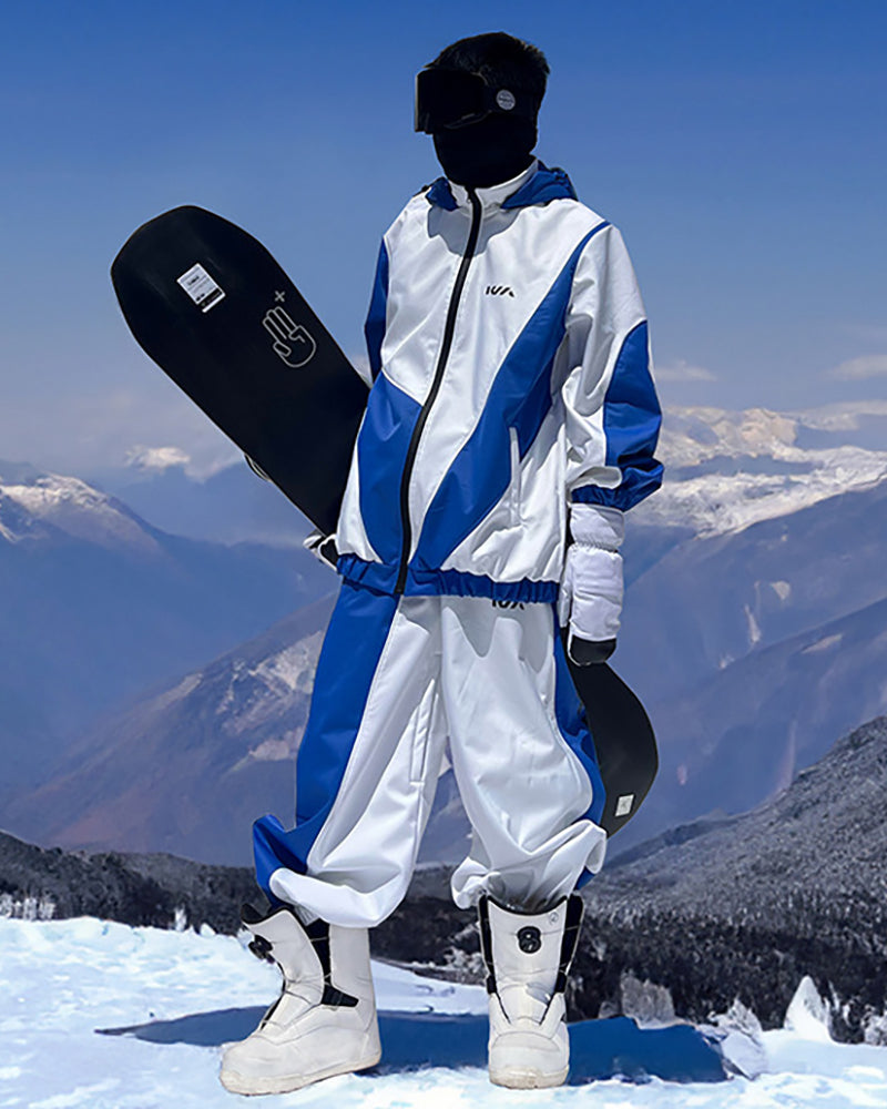Ski Wear Patchwork Ski Jacket&Pants Suit -Unisex