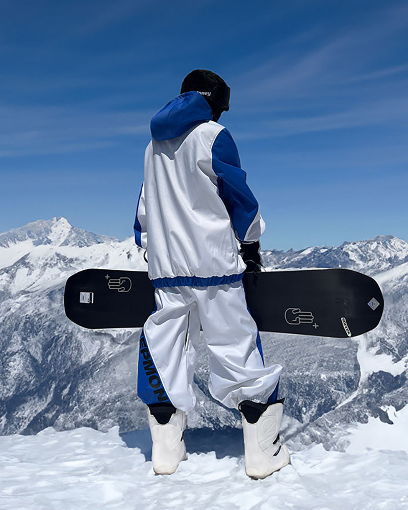 Ski Wear Patchwork Ski Jacket&Pants Suit -Unisex