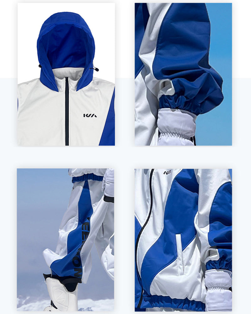 Ski Wear Patchwork Ski Jacket&Pants Suit -Unisex
